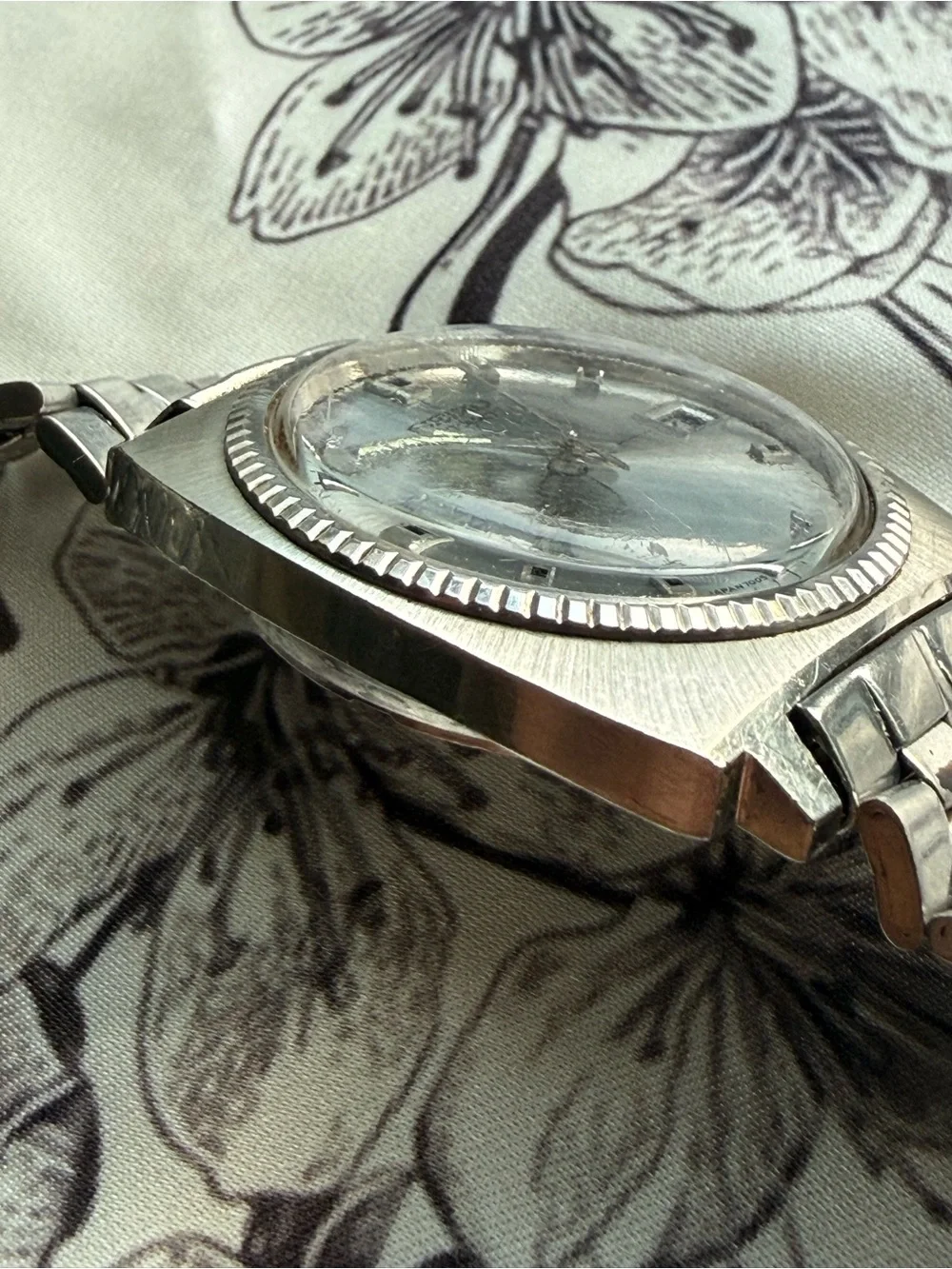Vintage 1970 Seiko Cushion Automatic 7005-7027 Men’s Watch Triple Silver